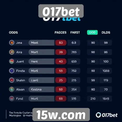 Comparação de odds no 017bet e concorrentes